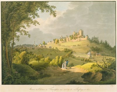 Ruined Castle of Frauenstein by Friedrich or Johann Friedrich Wizani